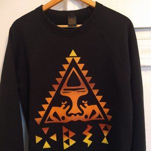 Black Shepard Fairey Artwork OBEY Graphic Sweatshirt (with Andre the Giant logo)